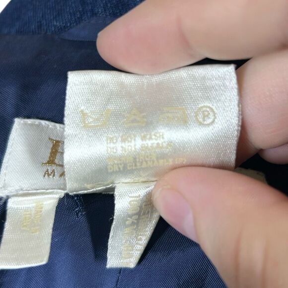 Escada Margaretha Ley 34 Denim Blazer Jacket Gold Elephant Trim Buttons US 4 - Picture 13 of 13